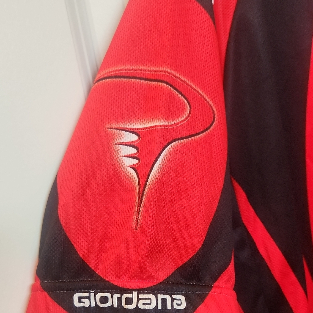 Red and Black Men's Cycling Shirt - Picture 4 of 7